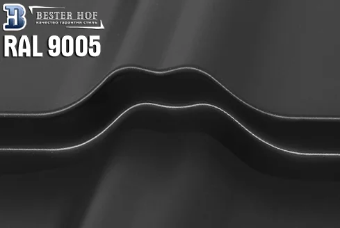 Металлочерепица RAL 9005 глянец